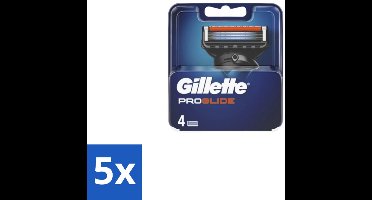 5 x Gillette - Fusion5 ProGlide – Scheermesjes – Navulmesjes – 4 Mesjes - Scheermesjes - Scheren - Scheren Mesjes - Scheren Voor Mannen - Scheren Voor Gezicht