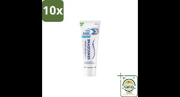 10 x Sensodyne – Tandpasta – Rapid Relief Whitening – 75 ml - Grootverpakking - Gevoelige Tanden - Gevoeligheid - Verlichting - Whitening - Tandpasta