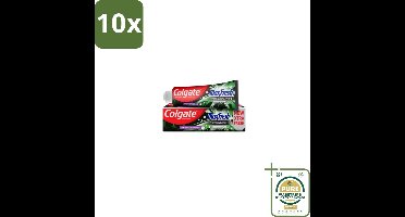 10 x Colgate – Tandpasta – MaxFresh Whitening Bamboo Charcoal – 100 ml - Grootverpakking - Tandpasta - Whitening - Bamboe Houtskool - Frisse Adem - Mondverzorging