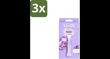 3 x Gillette - Venus ComfortGlide Breeze – Hydraterende Gelstrips – Dames - Scheer Gel - Hydraatende Gelstrips - Comfortabele Scheerervaring - Huidverzorging - Scherpe Mesjes