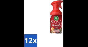 Air Wick – Luchtverfrisser Spray – Pure Mulled Wine – 250 ml - Voordeelverpakking - 12 stuks