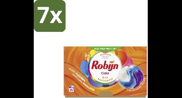 Robijn Wascapsules 3-in-1 Color 15 stuks per verpakking - Bulkverpakking - 7 stuks