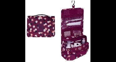 Cosmetica-organizer - opvouwbare make-uptas, bordeauxrood