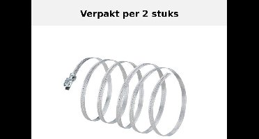 Slangklem 60-425 mm - verpakt per 2 stuks - breedte 9mm - merk NORMA - SET a 2st - herbruikbaar dmv schroevendraaier - voor flexibele slangen - made in EU