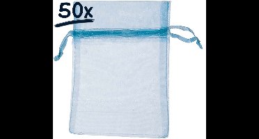 50 Organza zakjes met trekkoord - 8x10 cm - cadeauzakjes - cadeautasje - snoepzakje - voile zakje
