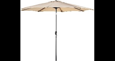 Tristar PA-7904 - Stokparasol - 300cm Rond - Tuin & Balkon - Waterdicht - Verstelbare Hoogte - Kantelbaar - Incl. Beschermhoes - Beige