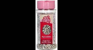 FunCakes Sugar Rice - Metallic Silver - 80 g - Sprinkles - Eetbare Taartdecoratie