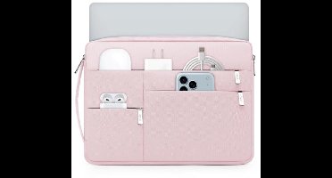 Laptophoes Tas voor 17-17,3 inch Laptops - Lichtroze, Waterbestendig met Meerdere Vakken