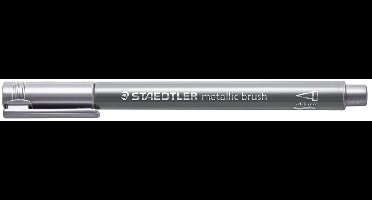 STAEDTLER - metallic brush pen - met penseelpunt - zilver - doos met 10 stuks