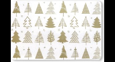 Placemat Xmas Tree 30x45cm Goud