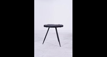 Bijzettafeltje nice zwart d38h38.5cm