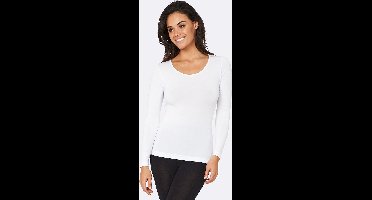 Boody - Bamboe Dames top lange mouw - Wit / L