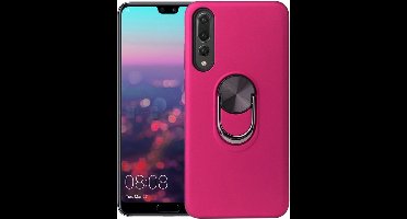 Hoesje Geschikt voor Huawei P20 hoesje Shockproof Armor case - back cover – TPU – Roze