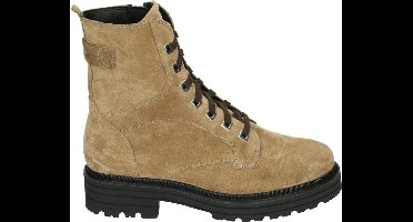 Durea 9758 H - Volwassenen VeterlaarzenHalf-hoge schoenen - Kleur: Taupe - Maat: 40.5
