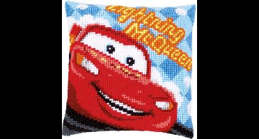 Vervaco - Kruissteekkussen kit - Disney Lightning McQueen - PN-0014609 - Borduren - Borduurpakket - Borduurpakket volwassenen - Borduurpakket kind