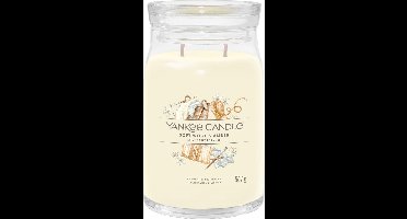 Yankee Candle - Soft Wool & Amber Large Jar Geurkaars - 90 branduren - twee lonten