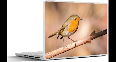 Laptop sticker - 11.6 inch - Vogel - Tak - Roodborstje - 30x21cm - Laptopstickers - Laptop skin - Cover
