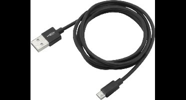Ansmann 1700-0076 USB-kabel USB 2.0 USB-A stekker, USB-micro-B stekker 1.20 m Zwart Aluminium-stekker, TPE-mantel