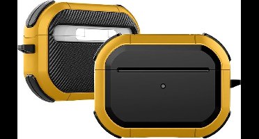 Mobigear Hoesje geschikt voor Apple AirPods Pro 2 Shockproof Hardcase Hoesje | Mobigear Slim Armor - Geel