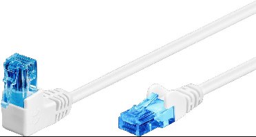 UTP CAT6A 10 Gigabit Netwerkkabel - 1 kant haaks - CCA - 10 meter - Wit