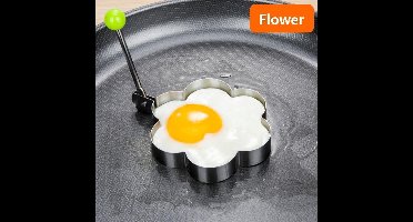 ***Bloem Bak Vorm – 2 stuks – pannenkoeken vorm – Ei frame – ei bloem – Pancake – Bak ring – Egg bakvorm - Omelettes - RVS - van Heble® ***
