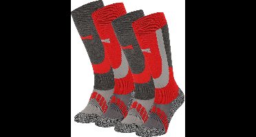 Skisokken Unisex - 4-Pack - Multi Red - Maat 45/47