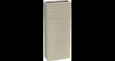 Luchtbevochtiger voor radiator - rechthoekig - luna grijs - aardewerk - 17,7 cm - waterverdamper