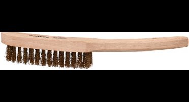 Ironside staaldraadborstel messing gegolfd 3-rij