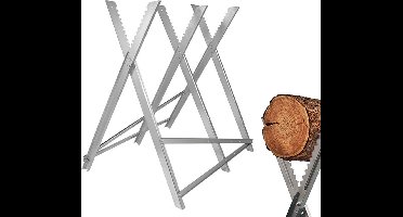 Haushalt Metalen Zaagstandaard - Verstelbaar - 79,5 x 78 x 85 CM - Metaalkleur