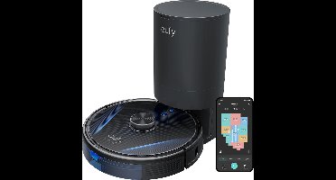 eufy RoboVac LR30 Hybrid+ robotstofzuiger en dweil met cleaning station, iPath Laser Navigation, 3000Pa-zuigkracht