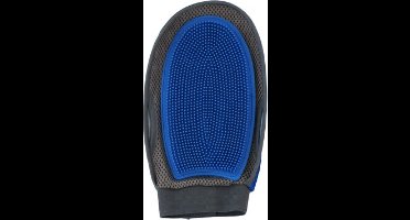 Pet Treatment - Dierenverzorgingshandschoenen - 2 in 1 - Blauw/Zwart