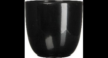 Mica Decorations Bloempot - zwart - keramiek - glanzend - 19 x 18 cm - Mica Decorations plantenpotten