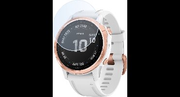 Screenprotector - Geschikt voor Garmin Fenix 6s Pro - Extra Sterk - Tempered Glass - Gehard Glas - Beschermglas Screen Cover - Bescherm Protector voor Smartwatch