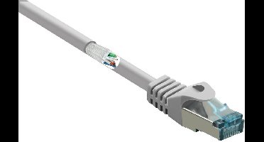 Renkforce RF-5224656 RJ45 Netwerkkabel, patchkabel CAT 6A S/FTP 20.00 m Grijs Snagless, Vlambestendig 1 stuk(s)