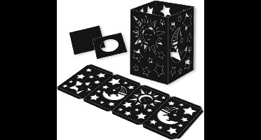 URSUS 2370099, Lampion, Karton, Papier, Zwart, Monochromatisch, Rechthoekig, Jongen/meisje
