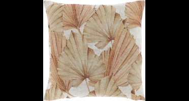 Unique Living - Sierkussen Bladeren Naturel - Polyester Multi - 45x45x0cm (hxbxd)