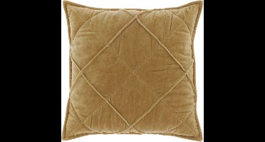 Unique Living Sierkussen Doutzen - Velvet - Geel - 45x45 cm (BxH)