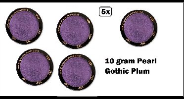 5x PXP Professional Colours 10 gram Pearl Gothic Plum - Schmink paars festival thema feest party fun