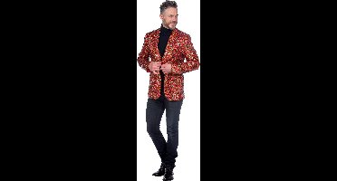 Pailletten Blazer Heren Rood/Groen - Maat XL