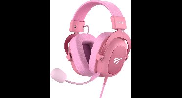 HAVIT Gaming Headset geschikt voor PC, PS4, PS5, Xbox One & Xbox Series – 3.5 mm Ergonomische Koptelefoon met verstelbare Microfoon - Roze