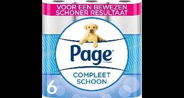 Page toiletpapier - 6 rollen - Compleet Schoon wc papier - met een vleugje katoen - 2-laags
