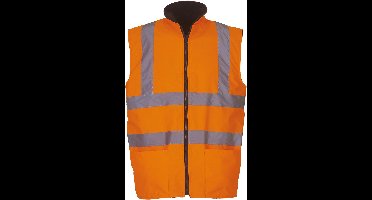 Fluo Fleece Reversible Bodywarmer - Fluo Orange - 3XL - Yoko