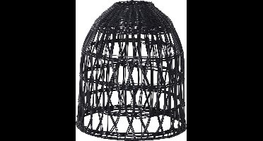 Star Trading lampenkap Knute, rotan, zwart, E27, buiten, 33 cm