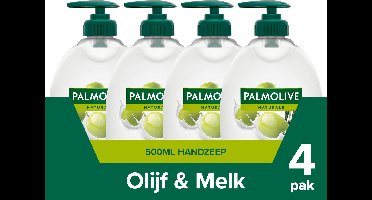 Palmolive Naturals Olijf & Melk Handzeep - 4 x 500ml - Milde Handzeep - Voordeelverpakking