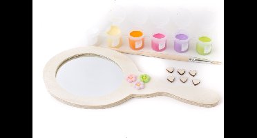 Luxe Spiegel Ovaal Knutsel Pakket handspiegel pasteltinten verf