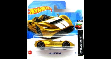 HOT WHEELS Mc LAREN ELVA GOLD 82/250 1:64 HW ROADSTERS 6/10