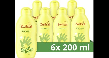 Zwitsal Shampoo - Baby - met ingrediënten van natuurlijke oorsprong zonder SLES-sulfaat - 6 x 200 ml