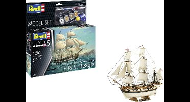 Revell Modelbouwpakket Schepen - 65458 H.M.S. Beagle -Darwin#039 Historical Discovery Barque - Schip - Model Set Plastic - 1:96 - Modelbouw