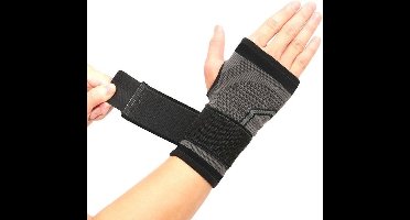 Polsbrace met Klittenband - Hand- en Polsbrace - Sport Compressieband - Polssteun voor Artritis - Links en rechts - Zwart - XL
