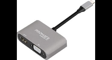 Promate USB-C naar HDMI Adapter - VGA 1080p - 4K Ultra HD - Geschikt voor laptop, Tablet, Smartphones